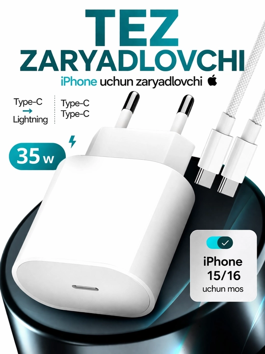 5W USB-C Fast Charger (EU) – tez zaryadlovchi adapter