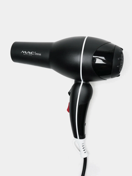 MAC styler MC-6682 professional soch quritgichi, ionizatsiya bilan quritish va pardozlash uchun mo‘ljallangan, 2200W