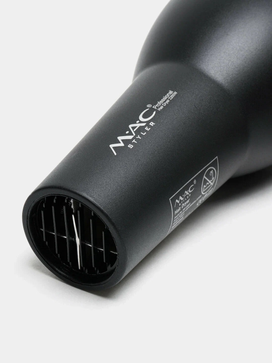 MAC styler MC-6682 professional soch quritgichi, ionizatsiya bilan quritish va pardozlash uchun mo‘ljallangan, 2200W