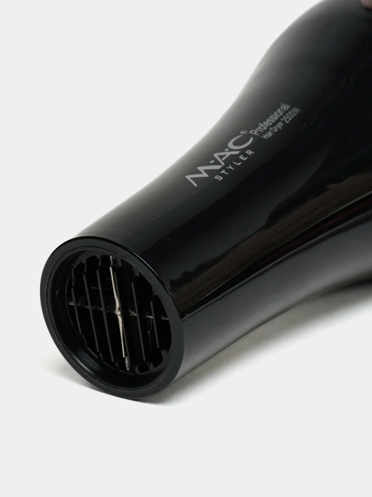 MAC styler MC-6682 professional soch quritgichi, ionizatsiya bilan quritish va pardozlash uchun mo‘ljallangan, 2200W
