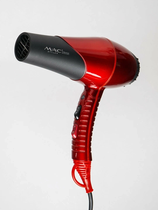 MAC styler MC-6682 professional soch quritgichi, ionizatsiya bilan quritish va pardozlash uchun mo‘ljallangan, 2200W
