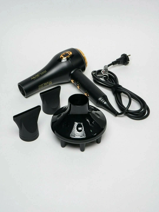 MAC styler MC-6682 professional soch quritgichi, ionizatsiya bilan quritish va pardozlash uchun mo‘ljallangan, 2200W - 