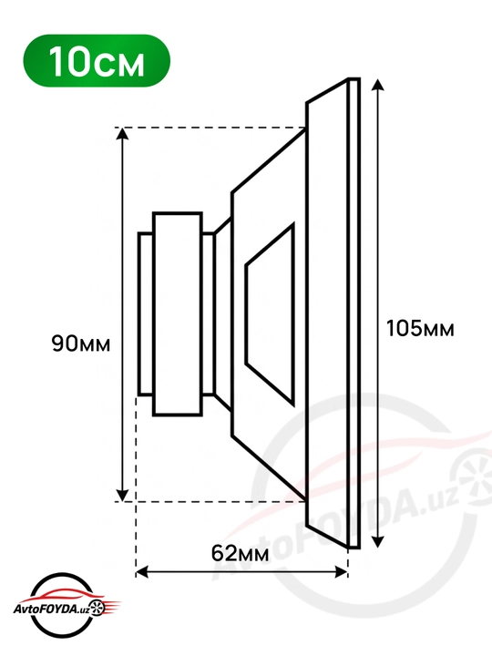 Avtomobil eshiklari va tarpdkalari u-n TANBX TB-T65-55-45 MAX dinamiklar 16-13-10 sm, 2 dona
