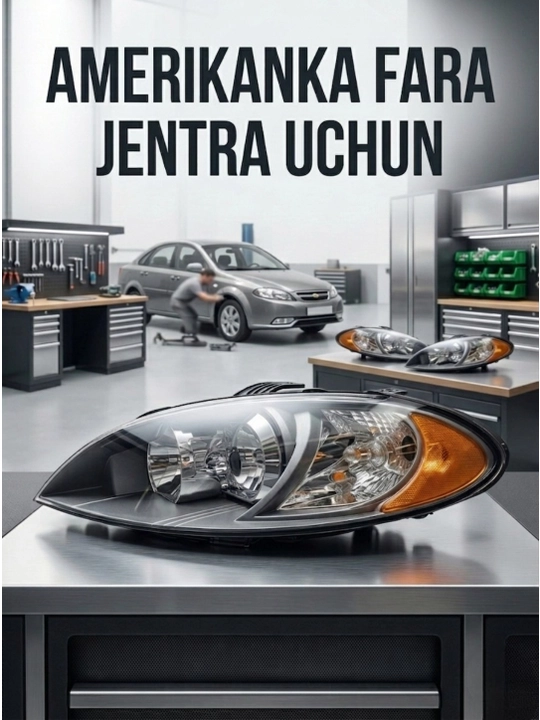 Фара передняя для Daewoo Gentra линзованная, блок-фара Amerikanka - 