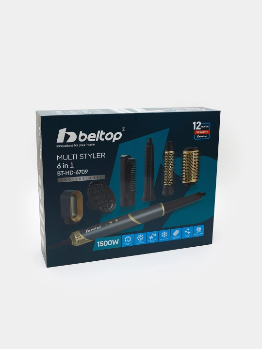 Beltop 6 в 1 — фен, автоплойка и стайлер для идеальной укладки! Гарантия 1 год