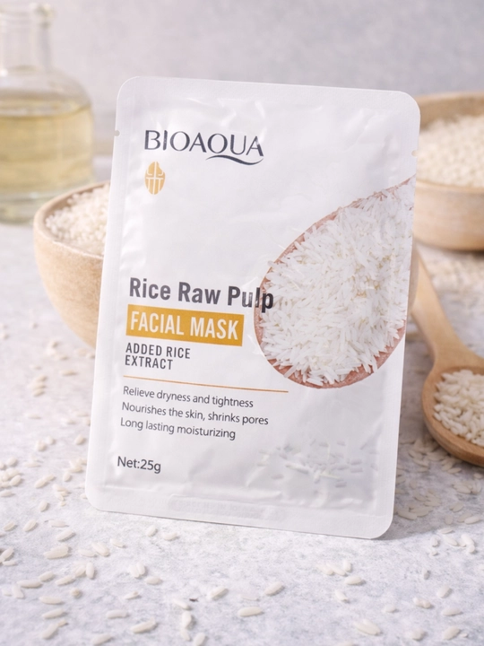 Маска Bioaqua Rice Raw Pulp, с экстрактом риса