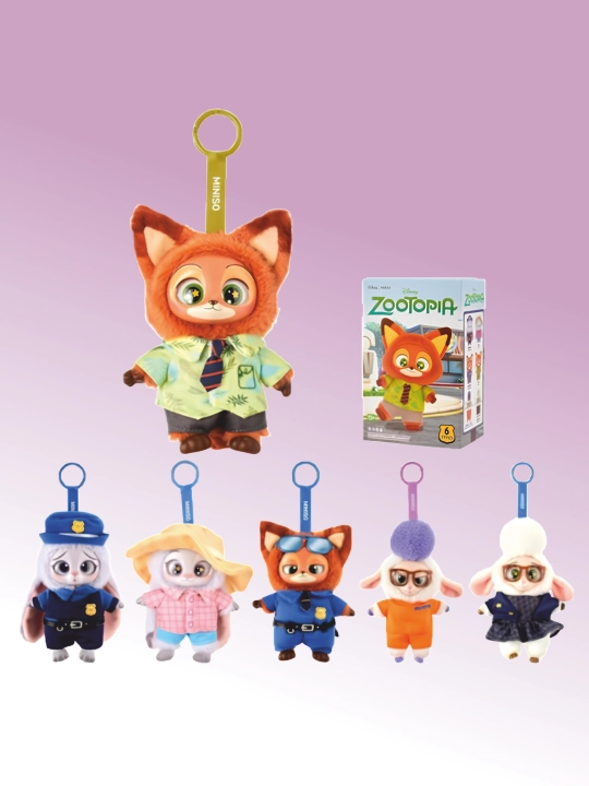 Мягкая игрушка брелок Labubu Wakuku Zootopia blind box сюрприз 15–17 см