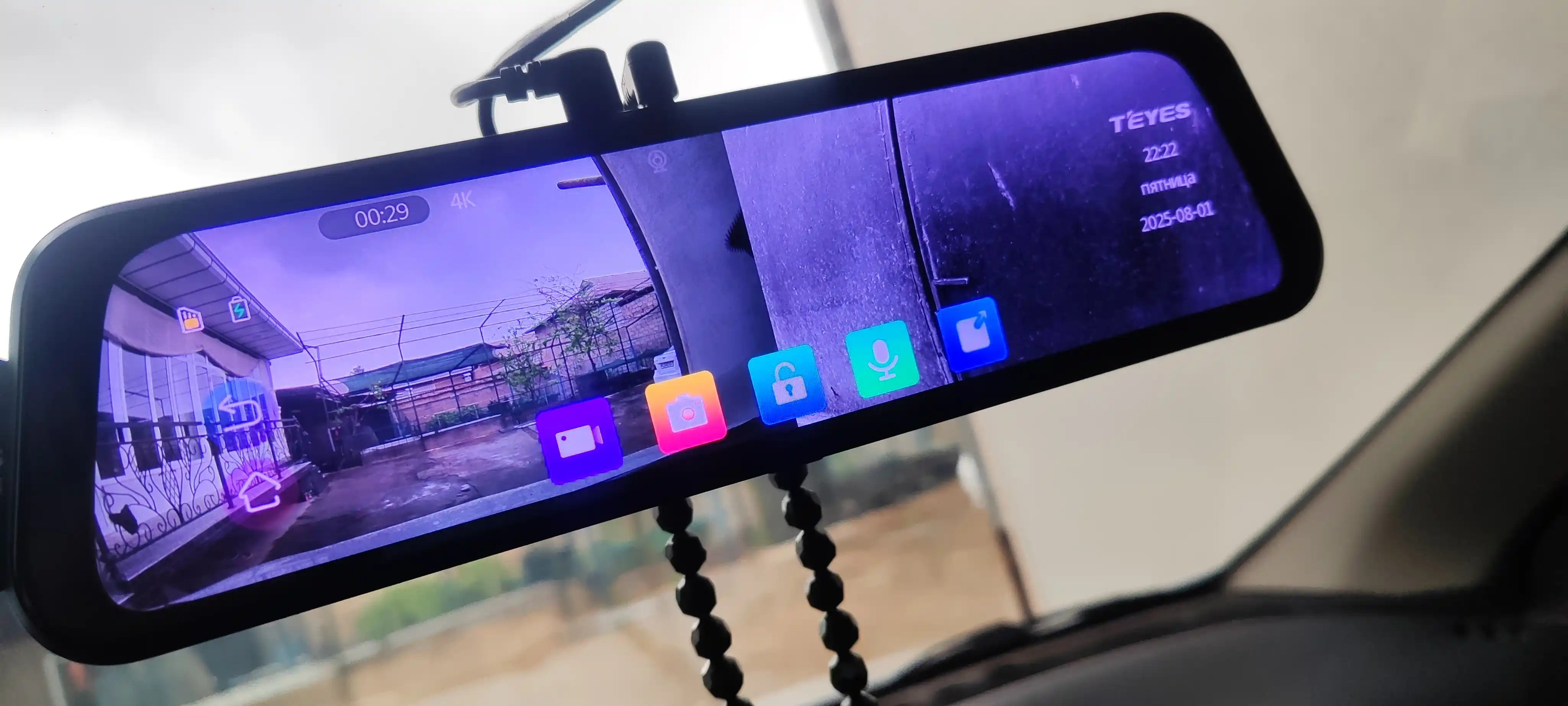 Видеорегистратор Teyes Q9 +WifiK+1080P, Wi-Fi, зеркало для авто с камерой заднего вида