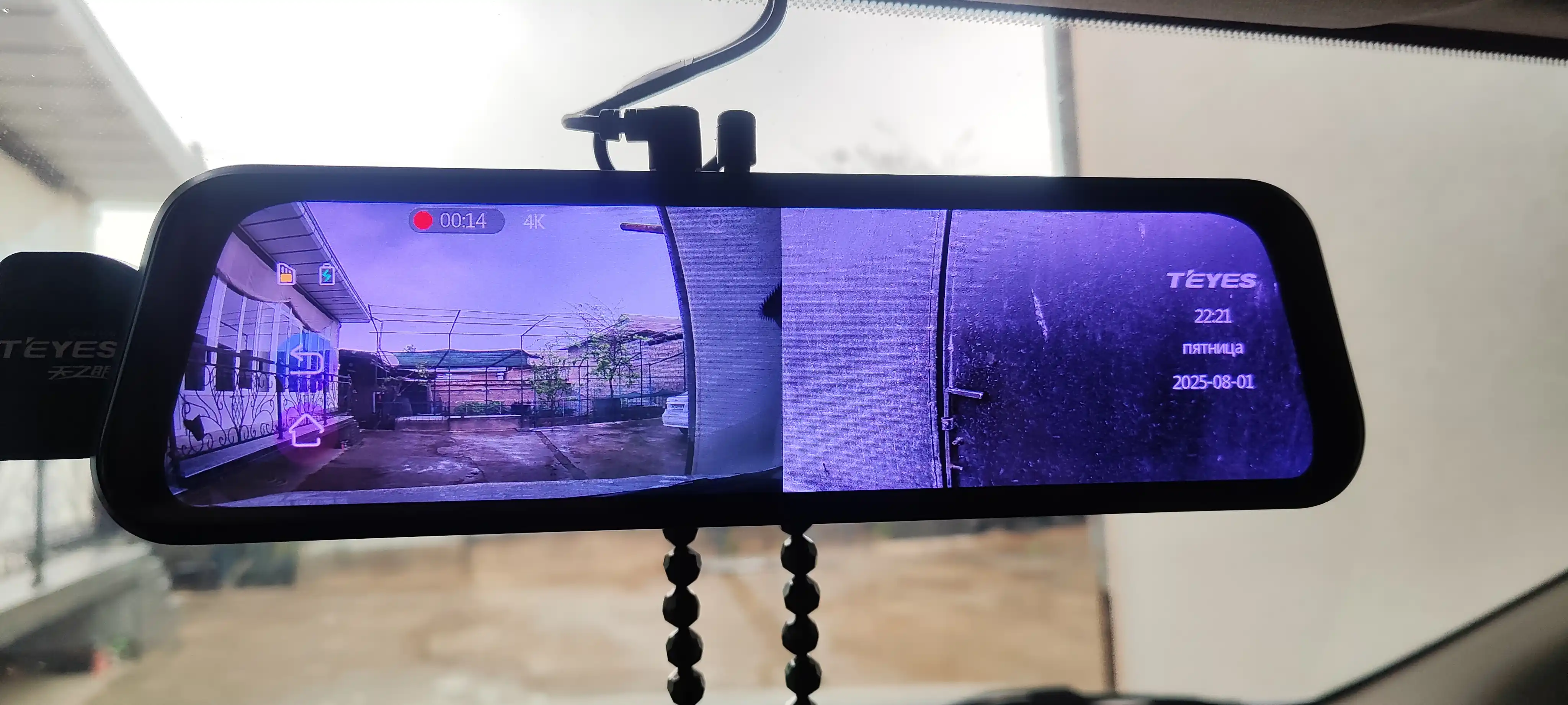 Видеорегистратор Teyes Q9 +WifiK+1080P, Wi-Fi, зеркало для авто с камерой заднего вида