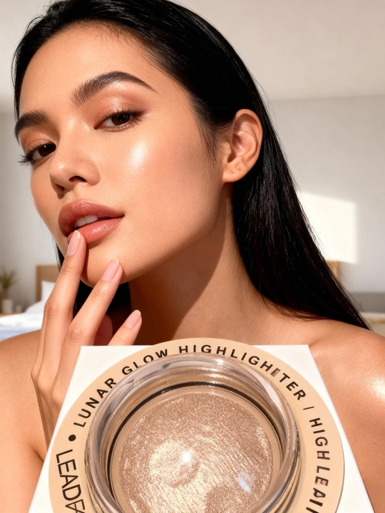 Хайлайтер для лица LEADFACE Lunar Glow сияющий кремовый шиммер