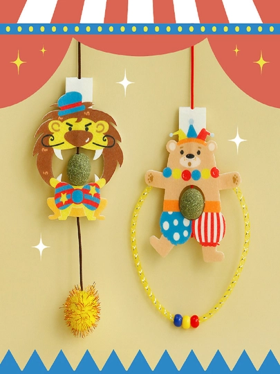 Игрушка для кошек с эластичной веревкой и шариком, из кошачьей мяты