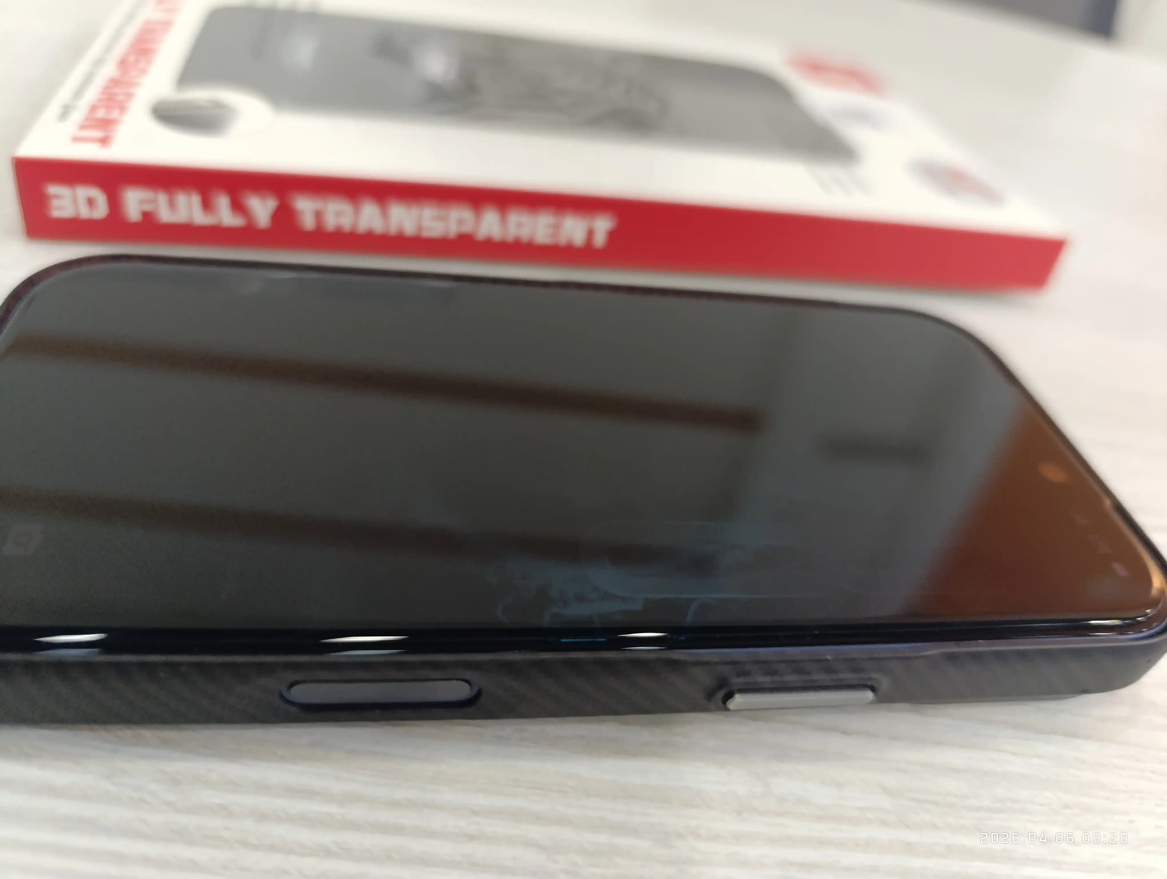 Ramkasiz himoya oynasi iPhone uchun, qora hoshiyasiz, 13, 14, 15, 16, 17, Pro va Pro Max
