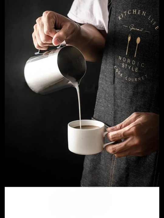 Qahva pitcheri 600 ml,350 ml, zanglamaydigan po‘latdan–sut ko‘pirtirish va latte-art uchun