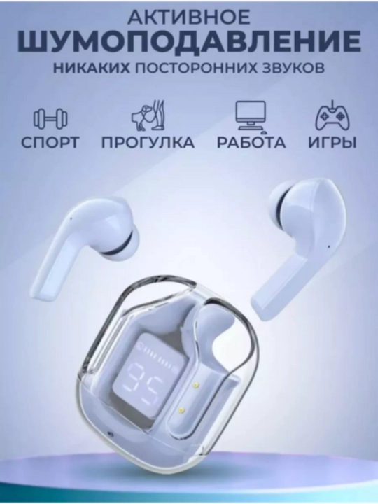 TWS simsiz quloqchinlari, sensorli boshqaruv, LED displey, zamonaviy dizayn