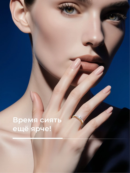 Кольцо из комбинированного золота с бриллиантом SOKOLOV 1011559