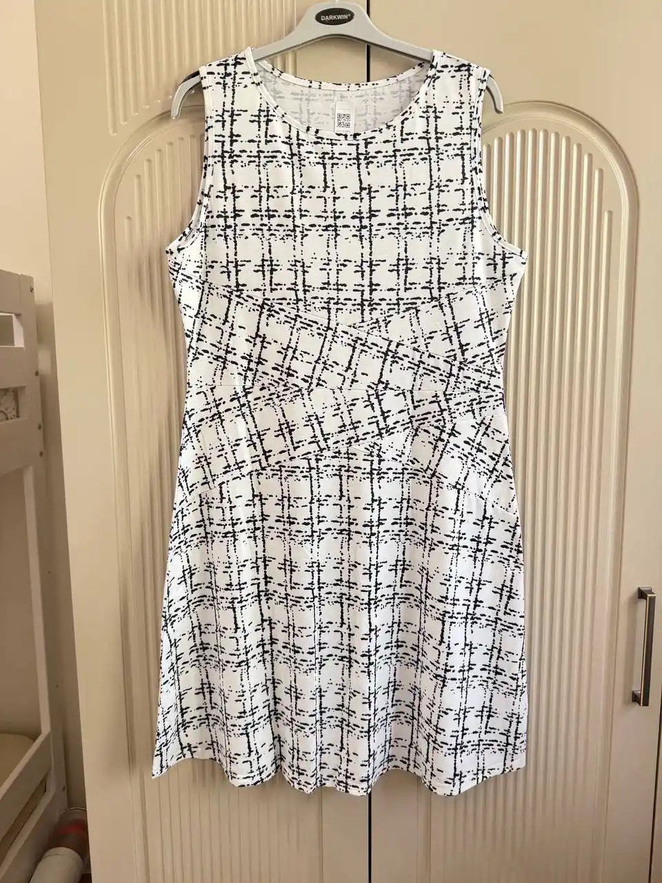 Yozgi qizlar ko‘ylagi, bichimli, yozgi ayollar libosi, yengsiz - ELLY FASHION