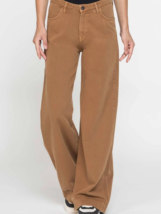 Ayollar uchun Carrera Jeans keng, 100% paxta, yuqori moslashuvchan jinsilar - 