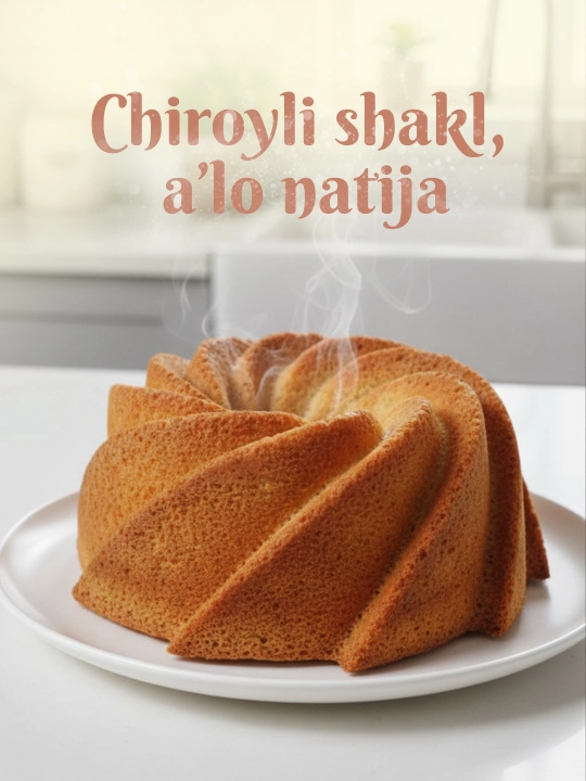 Форма для запекания кекса силиконовая "Вихрь", спиральная