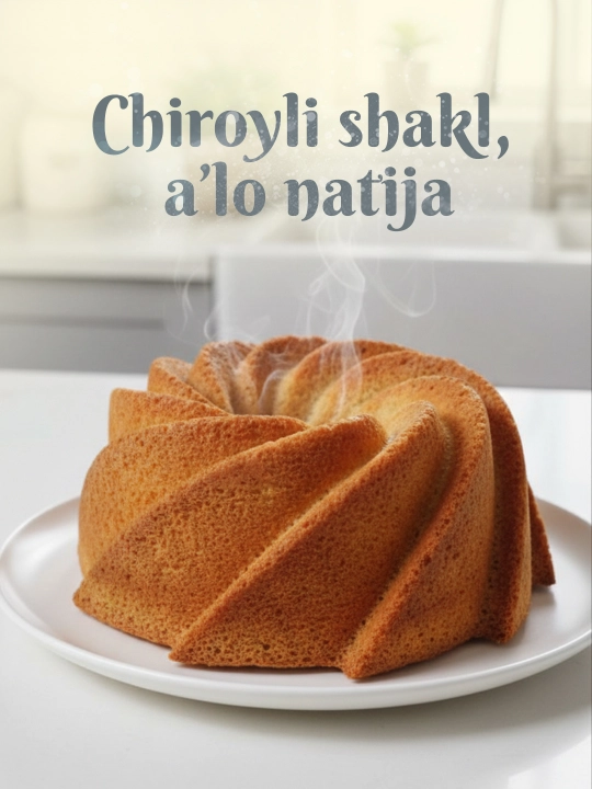 Форма для запекания кекса силиконовая "Вихрь", спиральная