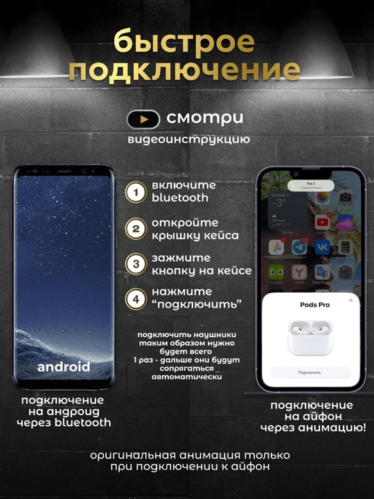 Simsiz quloqchinlar Pods Pro 2 ANC DUBAI, iPhone va Android uchun