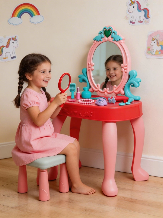 Bolalar uchun pardoz stoli Simulation Dressing Table, 31 ta buyum - 