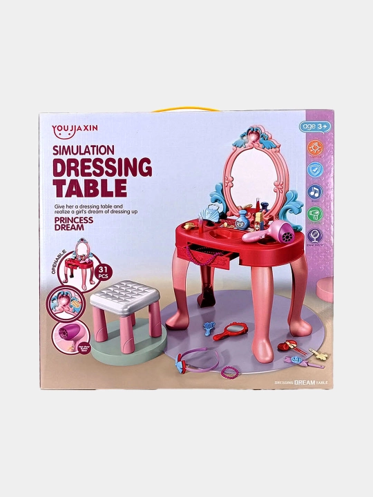 Bolalar uchun pardoz stoli Simulation Dressing Table, 31 ta buyum