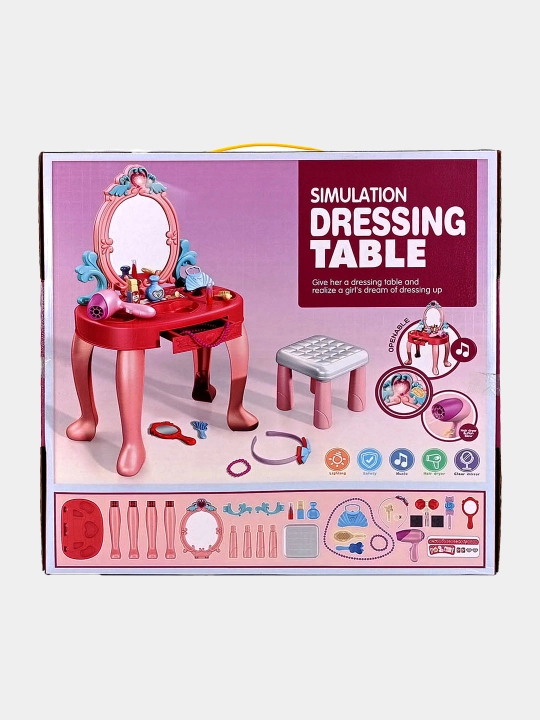 Bolalar uchun pardoz stoli Simulation Dressing Table, 31 ta buyum