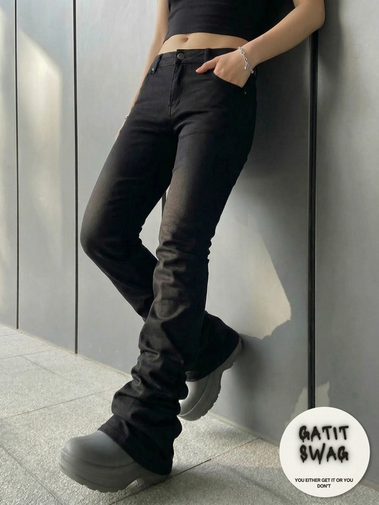 Jinsi Flared клёш stretch Y2K
