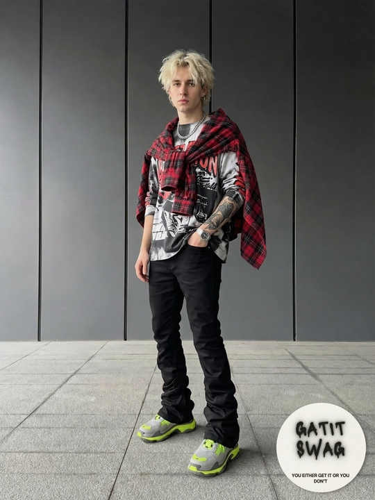 Jinsi Flared клёш stretch Y2K