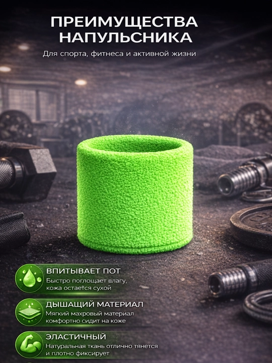 Sport bilakbog‘i fitnes va mashg‘ulotlar uchun, ter yutuvchi, elastik
