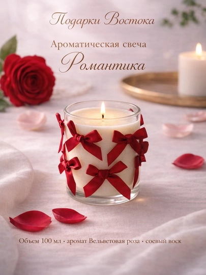 Ароматическая свеча "Романтика" — PODVOST-РОМАНТИКА
