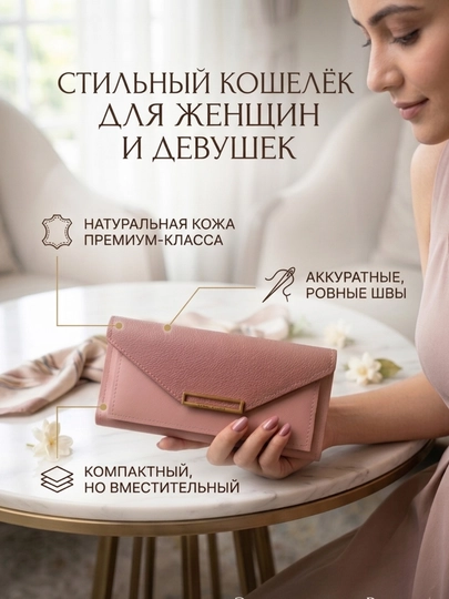 Современный кошелек для женщин и девушек, из эко-кожи, удобный, компактный,6 разных цветов — BVELVET-5AYOLLARHAMYONI-ПАСТКОР