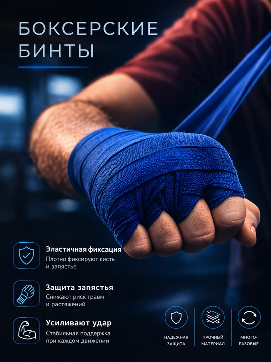 Бинты, боксерские бинты для защиты рук и запястий - 