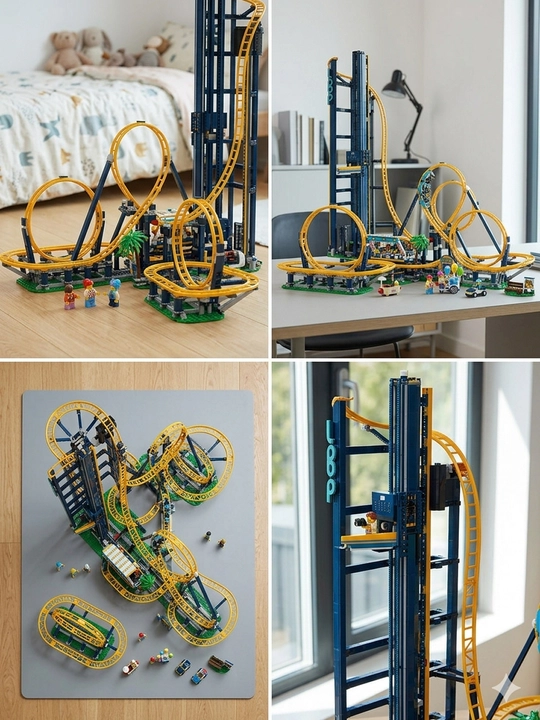 Конструктор Loop Coaster: Мега-аттракцион Гравитация с двойной петлей и лифтом (3756 дет.)