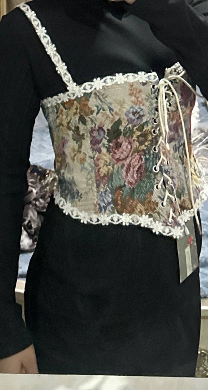 Vintage Floral ayollar korseti - retro uslubidagi nafis model
