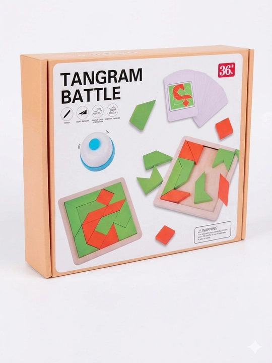 Tangram Battle: Деревянная битва логики и скорости — развивающая головоломка со звонком! - 
