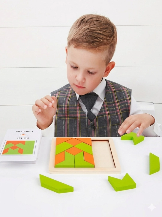 Tangram Battle: Деревянная битва логики и скорости — развивающая головоломка со звонком!
