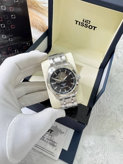 Мужские наручные часы Tissot, классический дизайн, механический механизм — BRANDLU-TISSOTMEXANIK001-ЧЕРНСТЕ
