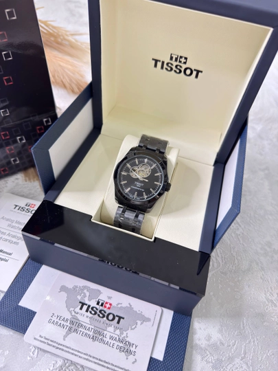 Мужские наручные часы Tissot, классический дизайн, механический механизм — BRANDLU-TISSOTMEXANIK001-ЧЕРН