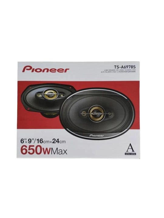 Колонка авто Pioneer TS-A6978S 6x9 дюймов, 4-полосная, чёрная, 650 Вт