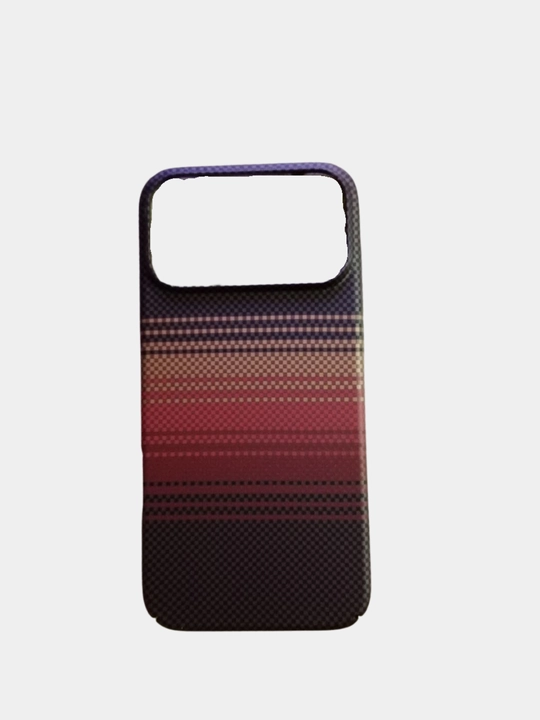 Iphone 12-17 Pro, Pro Max uchun Karbon g‘ilofi, mustahkam himoya qutisi