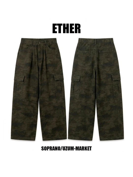 Keng baggi jinsi ETHER, erkaklar va ayollar va o‘smirlar uchun, M-3XL o‘lchamlari - 