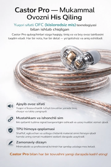 KZ Castor Pro проводные Hi-Fi IEM мониторные, с мощным басом и микрофоном наушники
