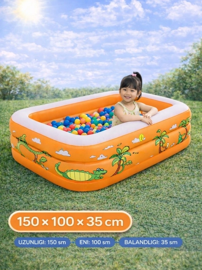 Надувной бассейн для детей, 150×100×35 см — SKIDSUZ-SAMBASSEYN150X100X35-СВЕТЛОР