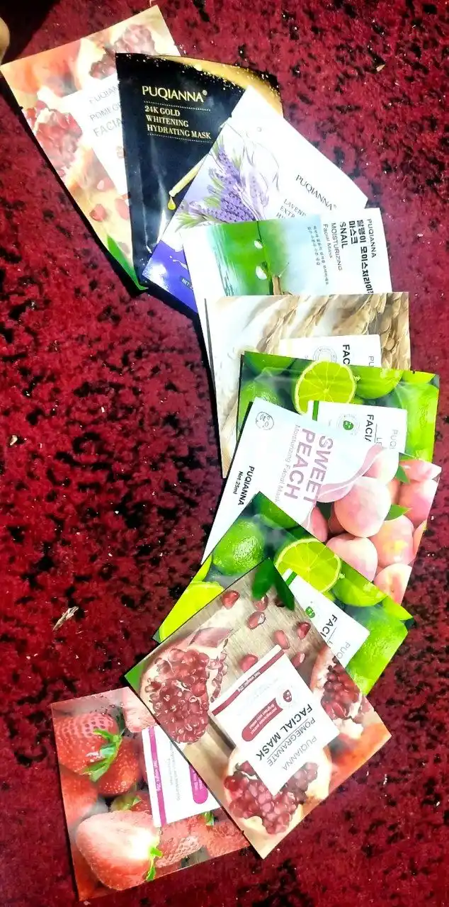 Набор тканевых масок для лица с улиткой, клубникой, лимоном и рисом, 2, 4, 5, 10 шт