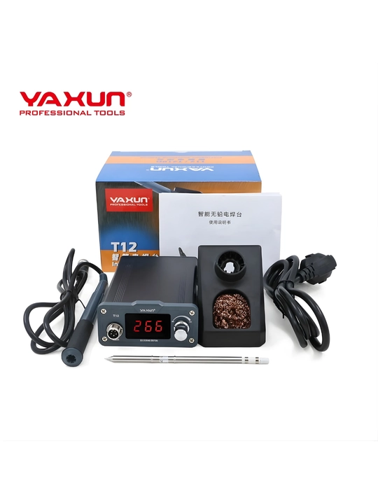 Паяльная станция Yaxun T12/T210D, умная, LED дисплей, быстрый нагрев  - 