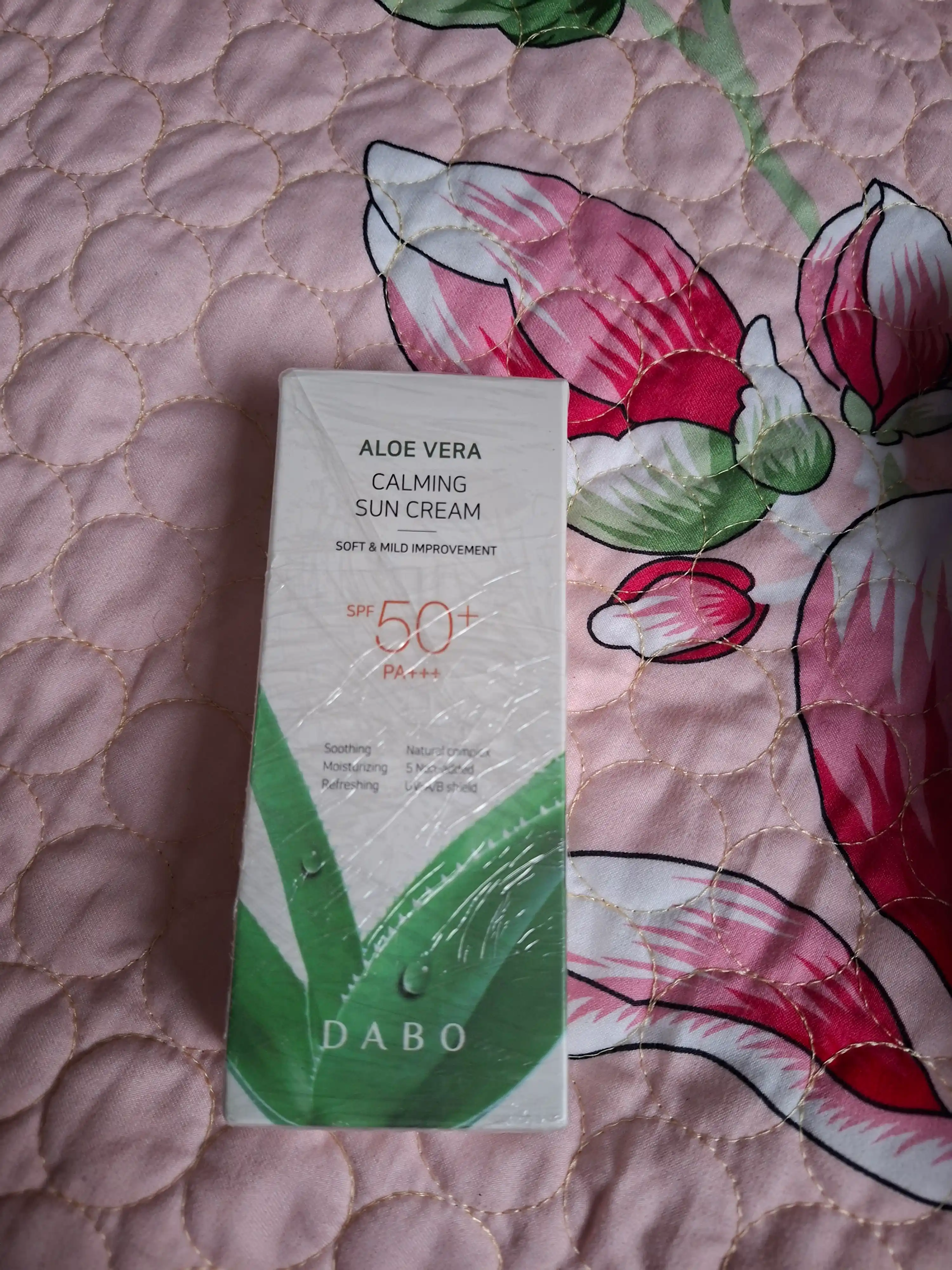 Солнцезащитный крем, DABO, Aloe vera, White sun block, Aloe-vera tone-upSPF50+ PA+++ 70 мл