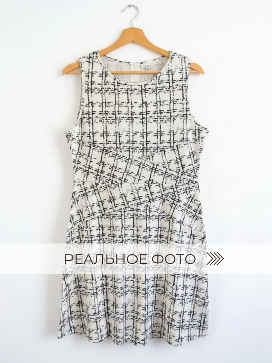 Yozgi qizlar ko‘ylagi, bichimli, yozgi ayollar libosi, yengsiz - ELLY FASHION