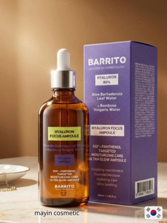 BARRITO Hyaluron Focus Ampoule, 100 ml - gialuron kislotali namlovchi zardob - 