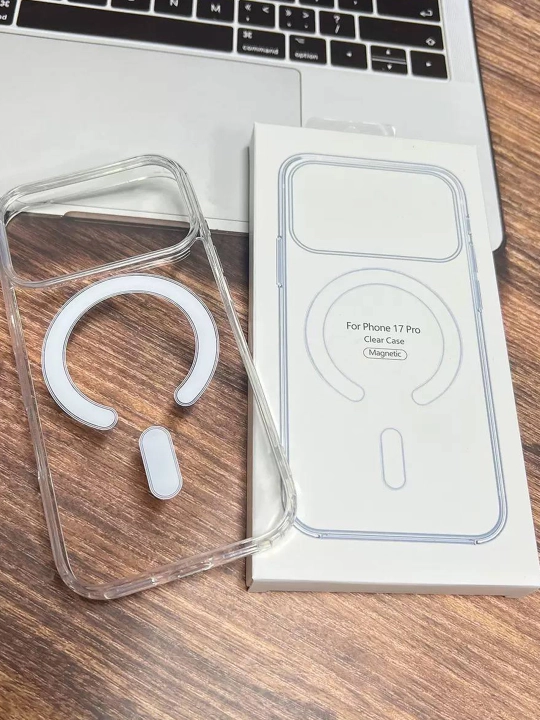 IPhone 17 Pro Max uchun silikon chexol – shaffof, yengil va kamera himoyasi bilan